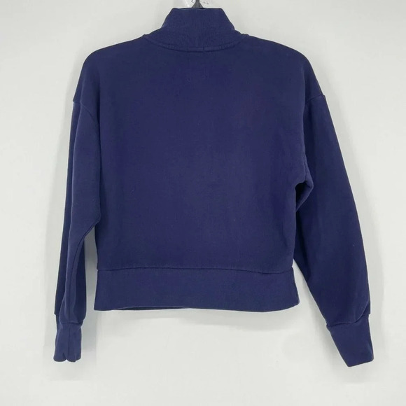 GAP Sweats Sweater Women's Sz XS Purple Pullover Half Zip Mock Neck Long Sleeves - Picture 2 of 8